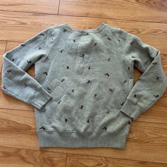 ⛷ Roots SKI Sweatshirt Womens XXS Crew Neck Long Sleeve Gray Pullover EEUC - Picture 5 of 5